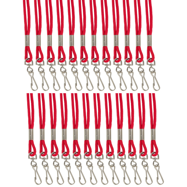 Sicurix Standard Lanyard Hook Rope Style, Red, PK24 68902